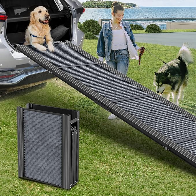 LOOBANI 71" L × 20" W Extra-Long & Wide Foldable Dog Ramp for Large Dogs