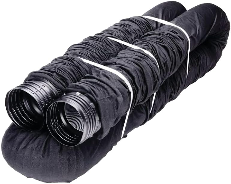 Rocky Mountain Goods 4" x 25' Perforated Flexible French Drain Pipe (with Filter Sock)